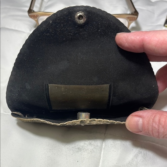 Vintage Tura Gold Cat-Eye Eyeglasses Mid-Century with Snakeskin Case - Picture 13 of 15